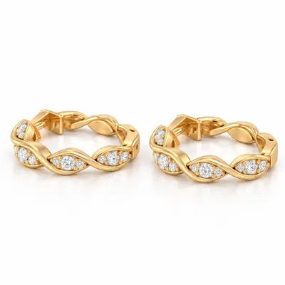 The Halsey Diamond Hoop Earrings