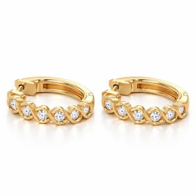 The Hobart Diamond Hoop Earrings