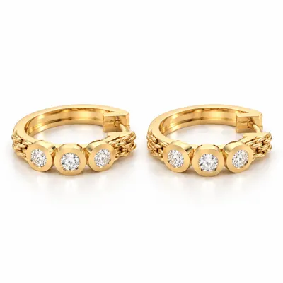 The Launceston Diamond Huggie Earrings