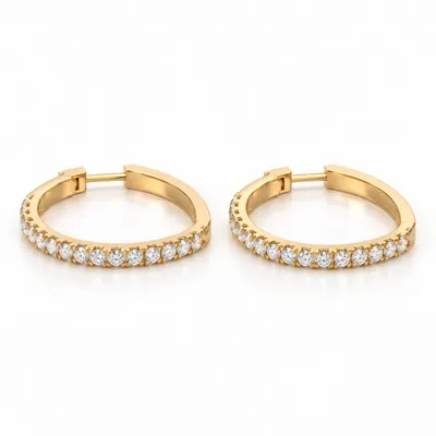 The Mallord Diamond Hoop Earrings