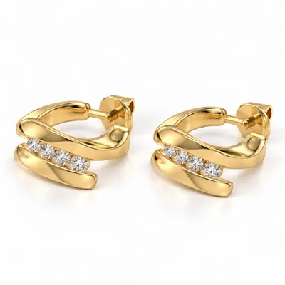 The Manresa Diamond Crossover Earrings