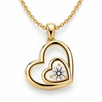 Regent Heart Within A Heart Pendant