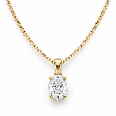 Ondine Oval Claw Set Pendant
