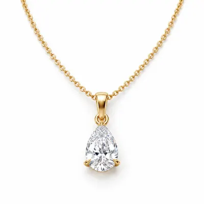 Vesper Pear Claw Set Pendant