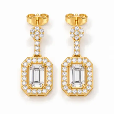 The Ossington Diamond Halo Drop Earrings