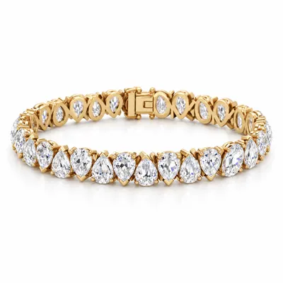 Alternating Pear Tennis Bracelet (60 Pointers)