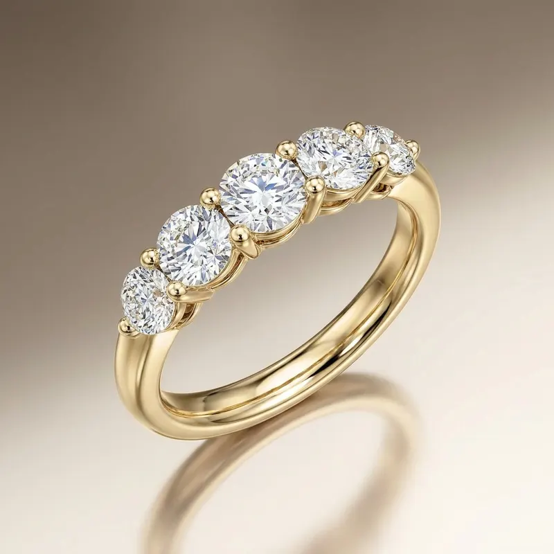 The Solène Five Stone Eternity RIng