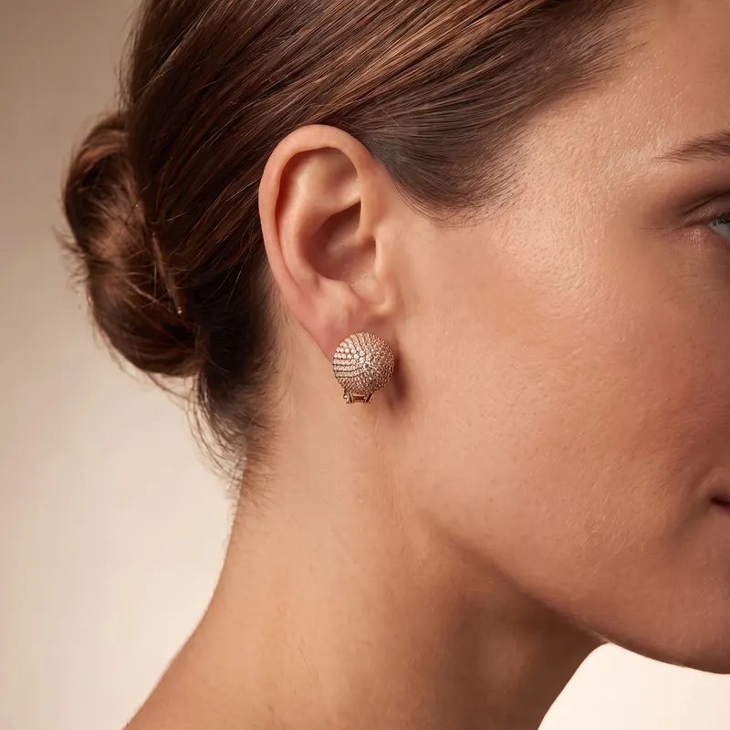 Kensington Pave Dome Earrings