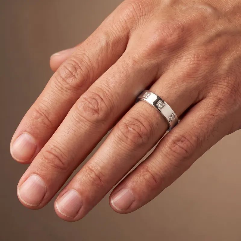 Albemarle Three Princess Wedding Band