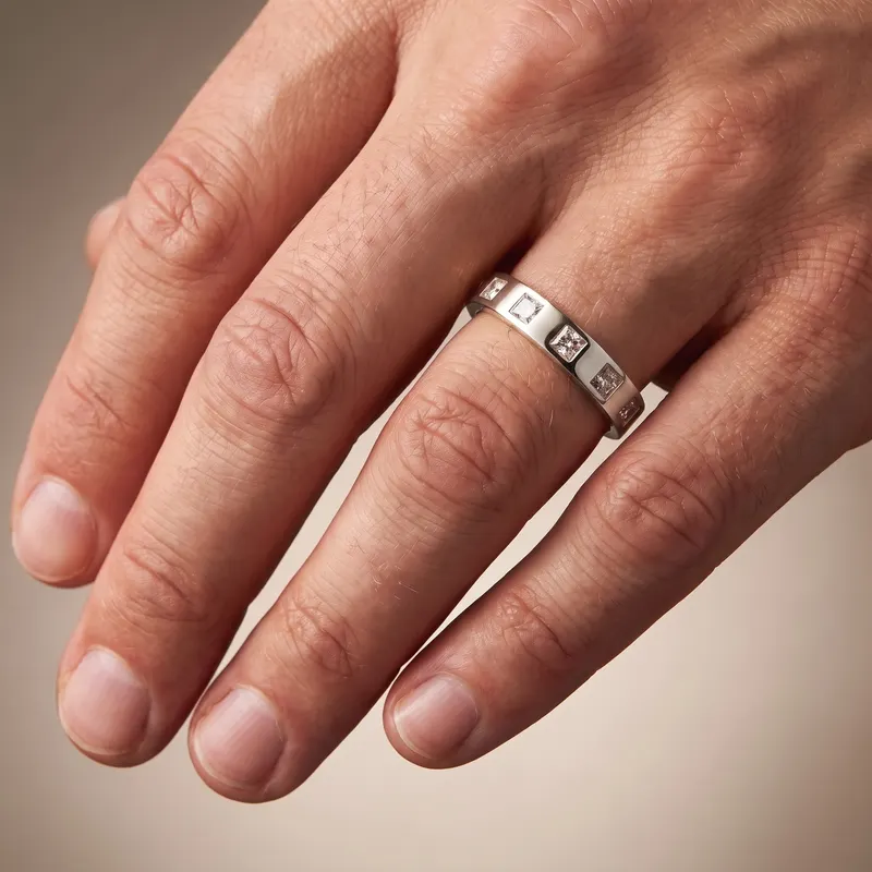 Bruton Five Princess Wedding Band