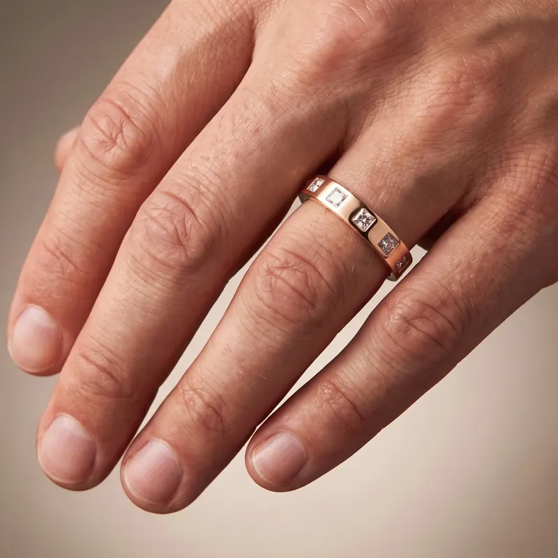 Bruton Five Princess Wedding Band
