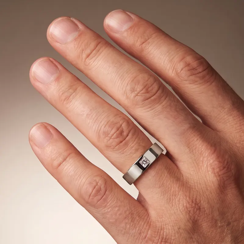 Jermyn Single Princess Wedding Band