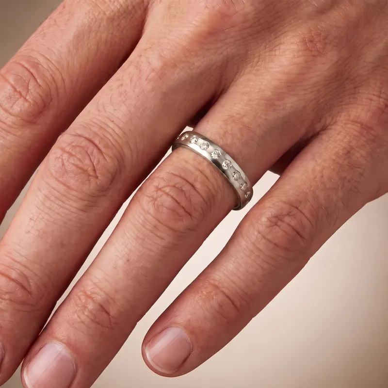 Wilton Nine Stone Wedding Band