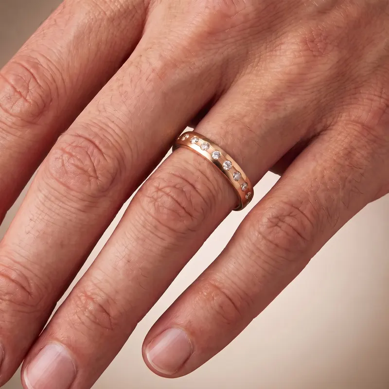 Wilton Nine Stone Wedding Band