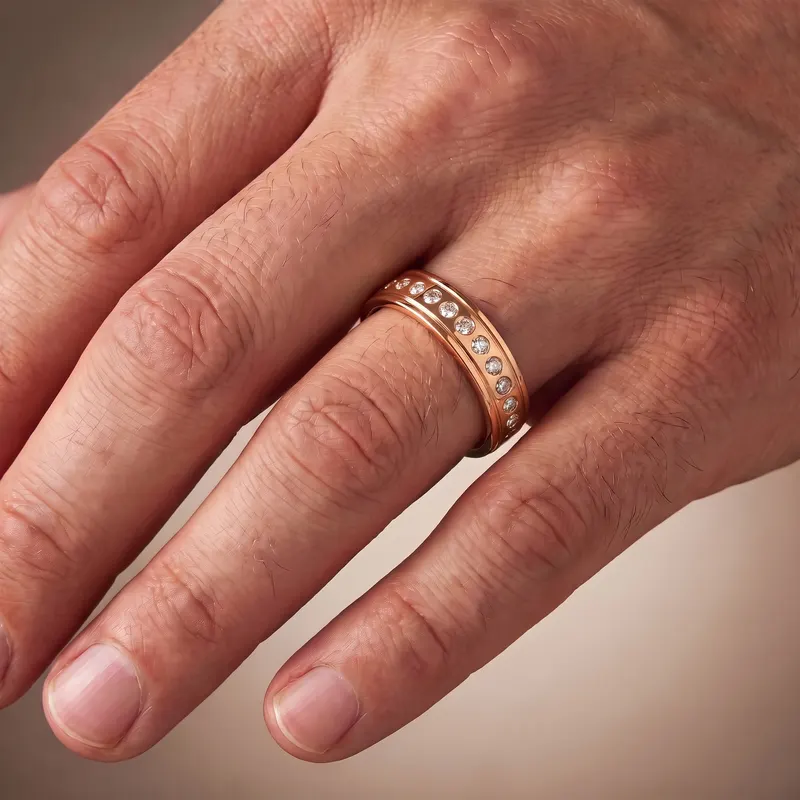 Lyall Sixteen Stone Wedding Band