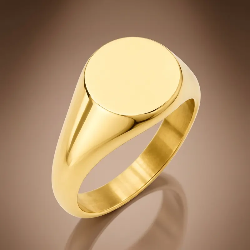 Round Signet Ring (Solid)