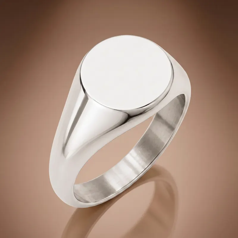 Round Signet Ring (Solid)