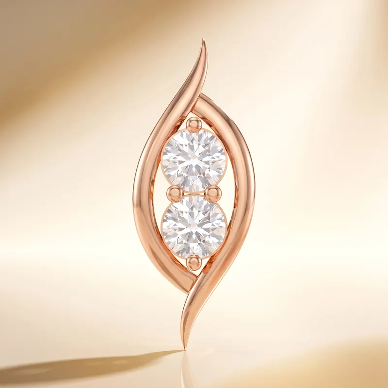 Westbourne Two-Stone Leaf Pendant
