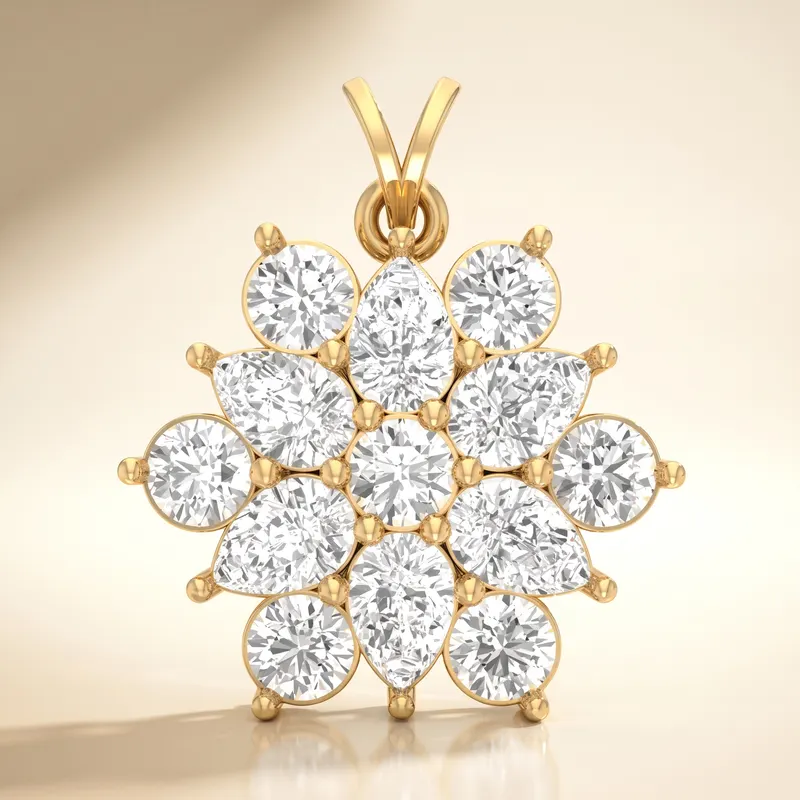 Wapping Flower Cluster Pendant