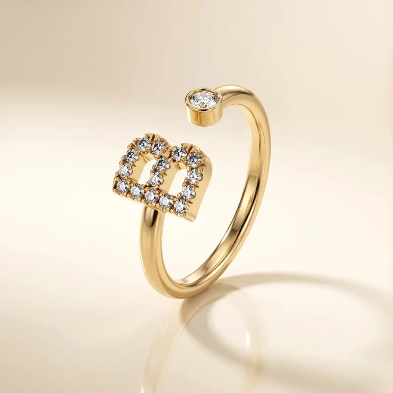 Mayfair Initial Ring - B