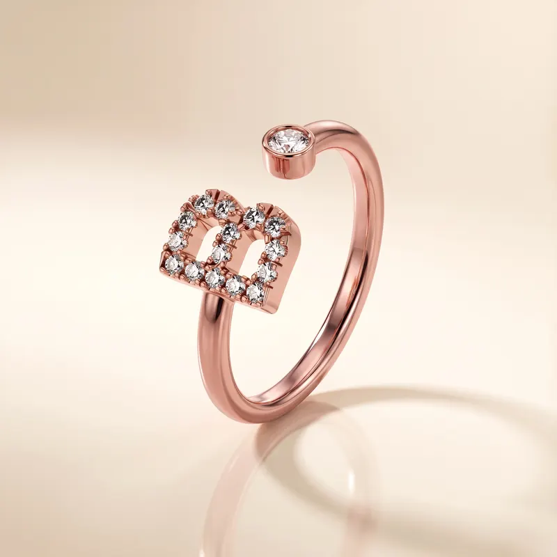 Mayfair Initial Ring - B