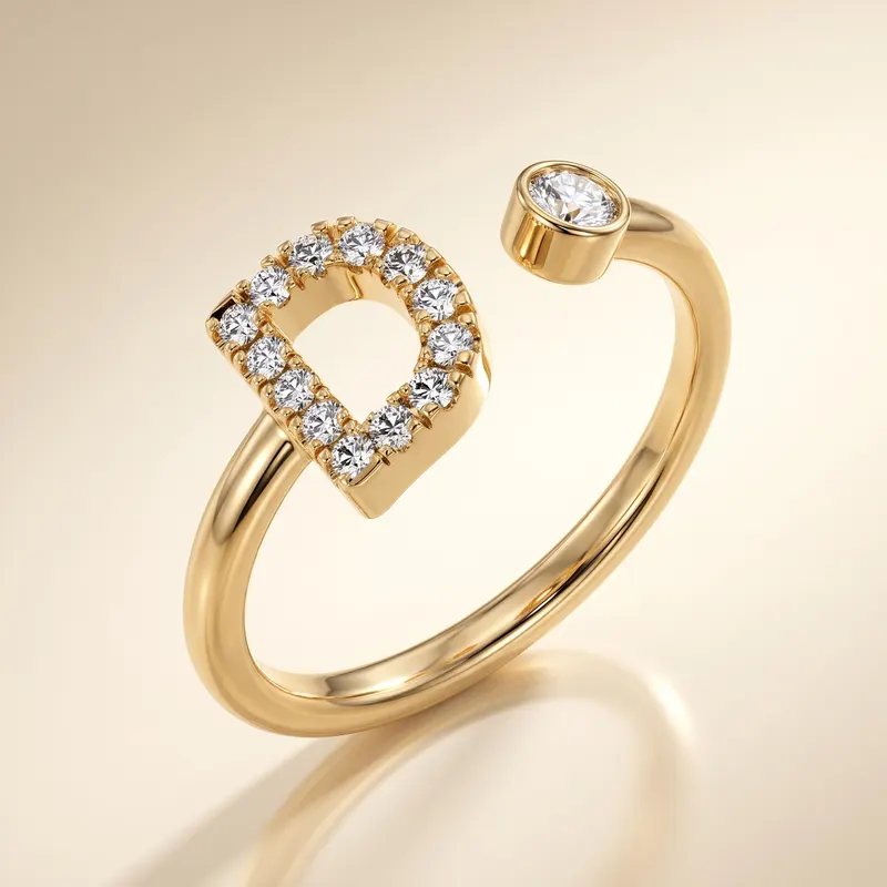 Mayfair Initial Ring - D