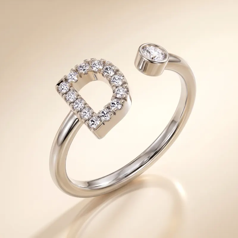 Mayfair Initial Ring - D