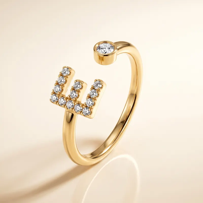 Mayfair Initial Ring - E