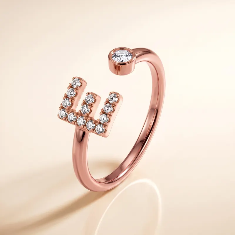 Mayfair Initial Ring - E