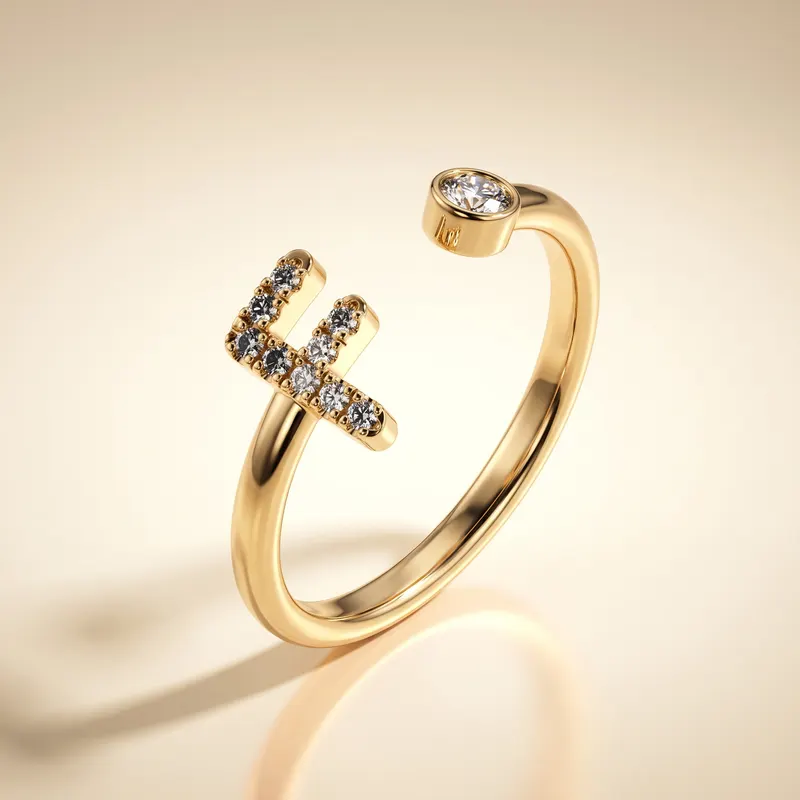Mayfair Initial Ring - F