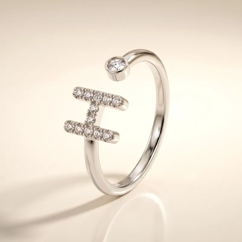 Mayfair Initial Ring - H