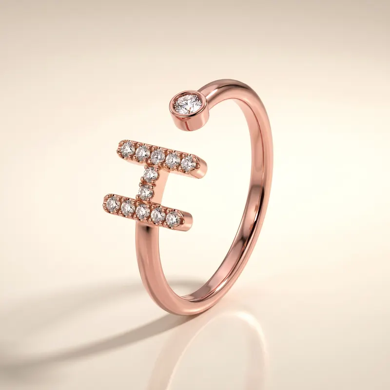 Mayfair Initial Ring - H