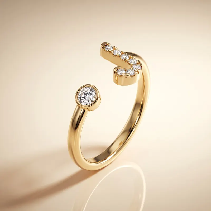 Mayfair Initial Ring - J
