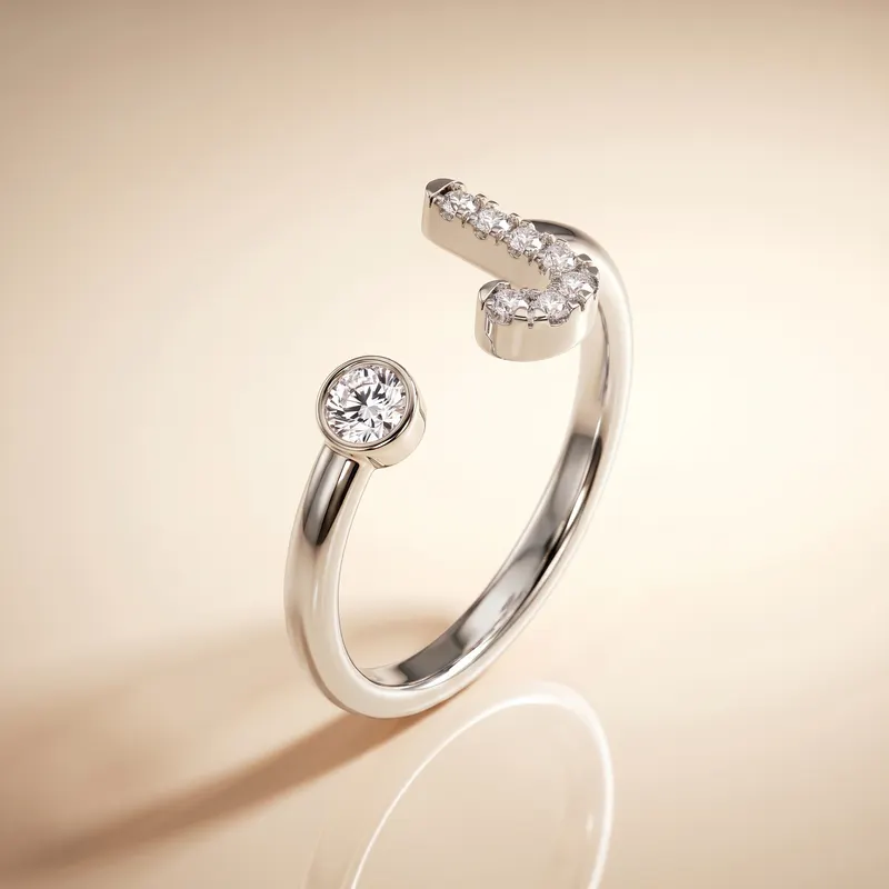 Mayfair Initial Ring - J
