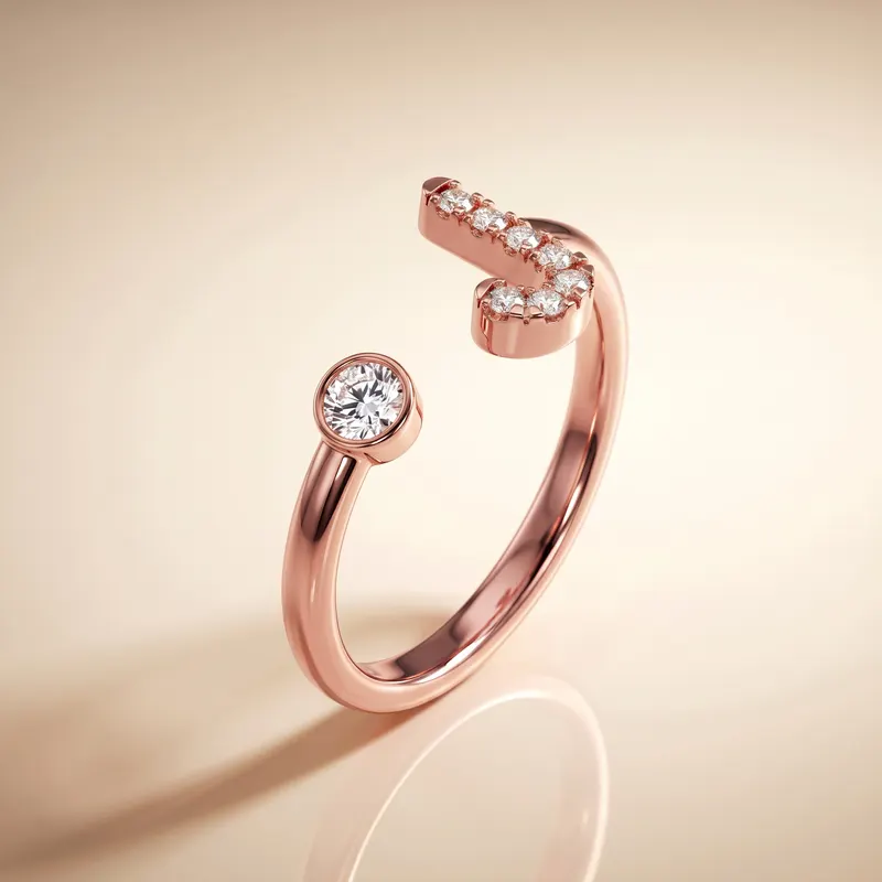 Mayfair Initial Ring - J