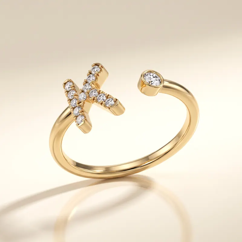Mayfair Initial Ring - K