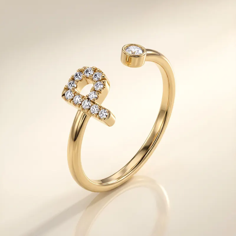 Mayfair Initial Ring - P