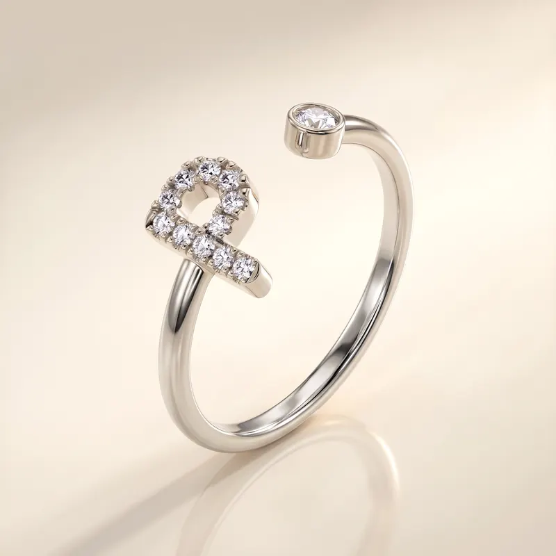 Mayfair Initial Ring - P