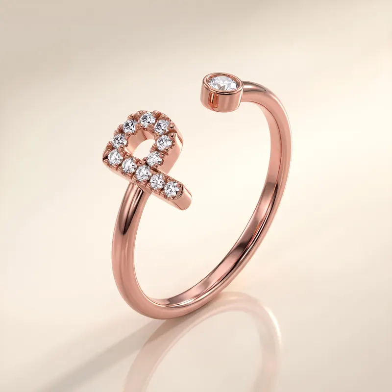 Mayfair Initial Ring - P