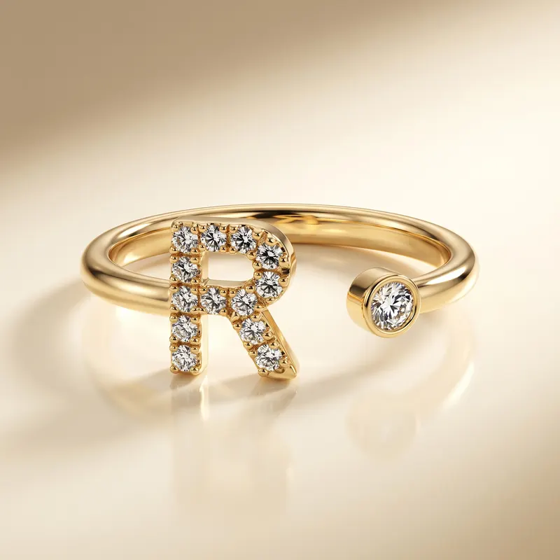 Mayfair Initial Ring - R