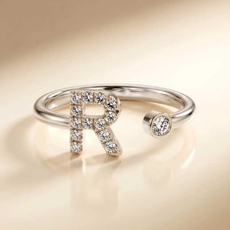 Mayfair Initial Ring - R