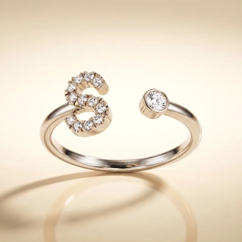 Mayfair Initial Ring - S