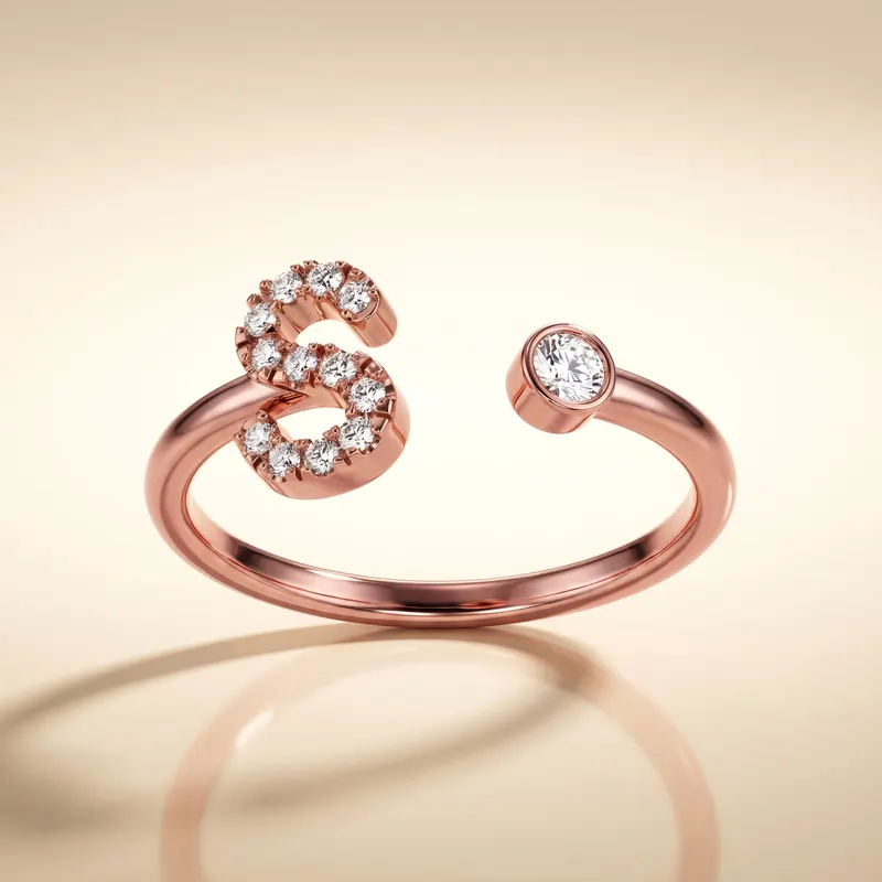 Mayfair Initial Ring - S
