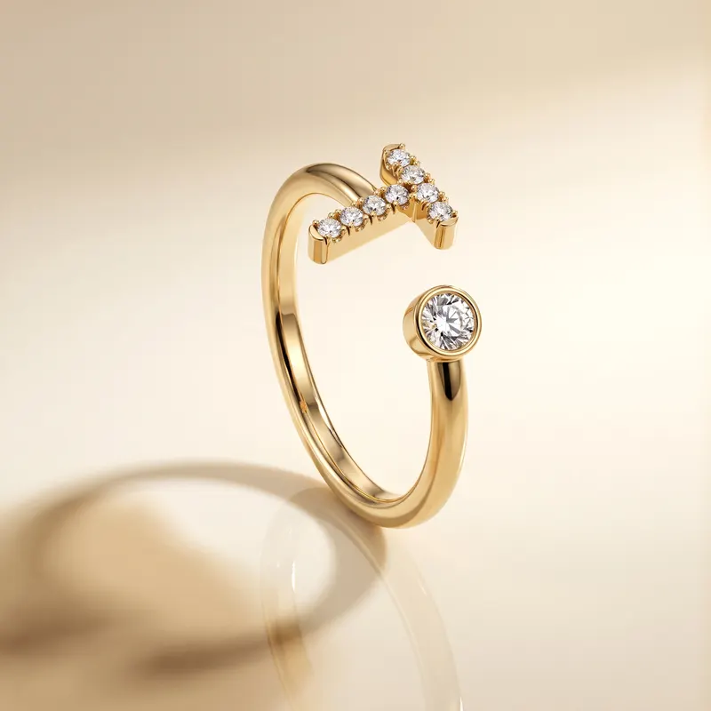 Mayfair Initial Ring - T
