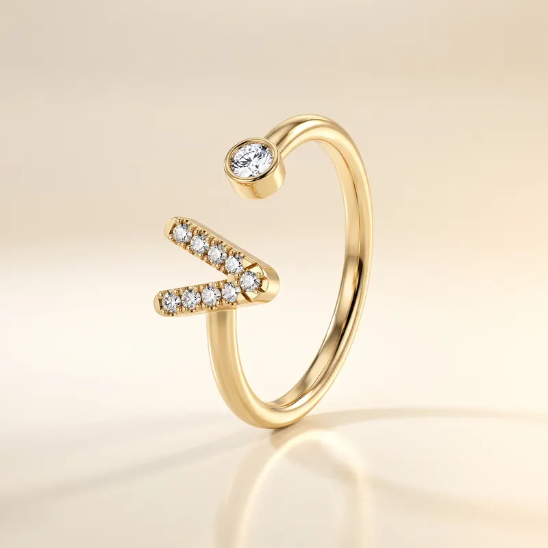 Mayfair Initial Ring - V