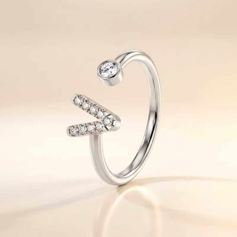 Mayfair Initial Ring - V
