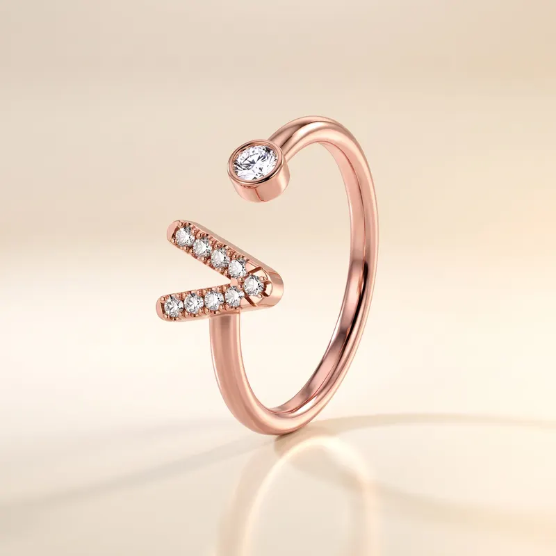 Mayfair Initial Ring - V