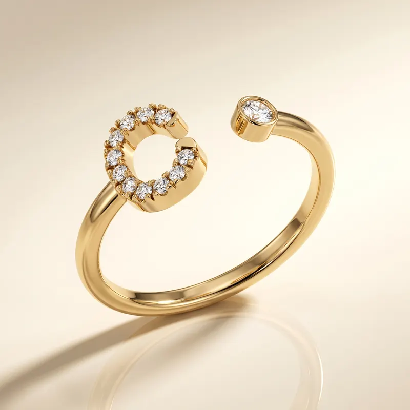 Mayfair Initial Ring - C