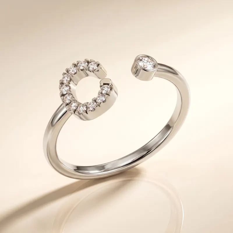 Mayfair Initial Ring - C