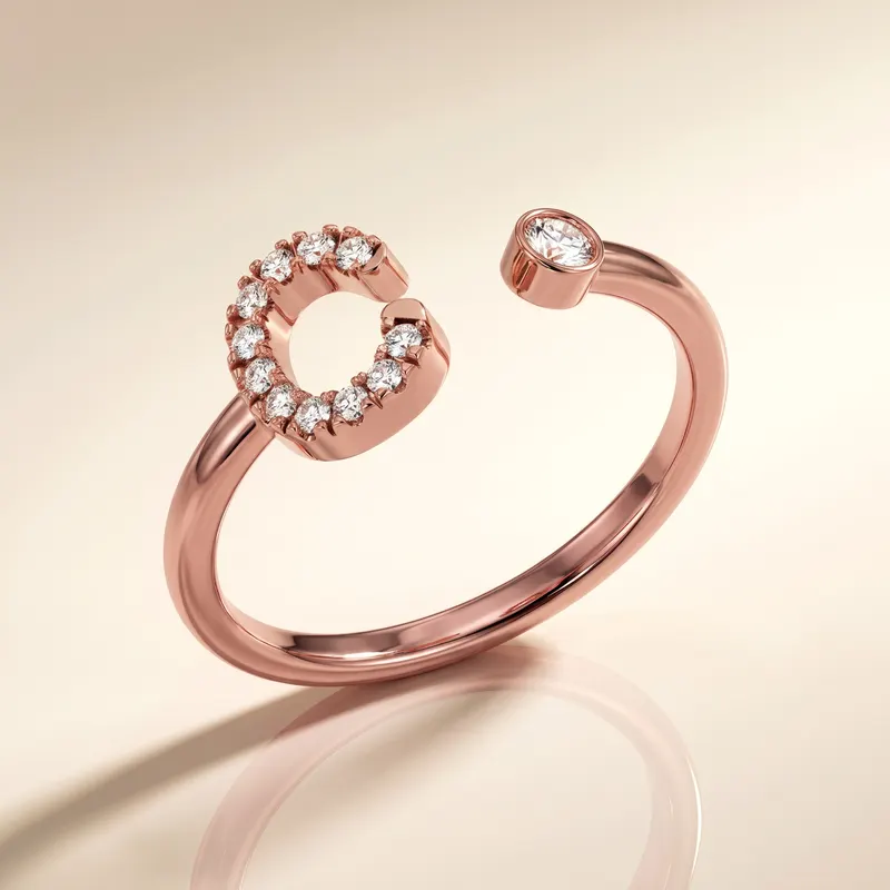 Mayfair Initial Ring - C